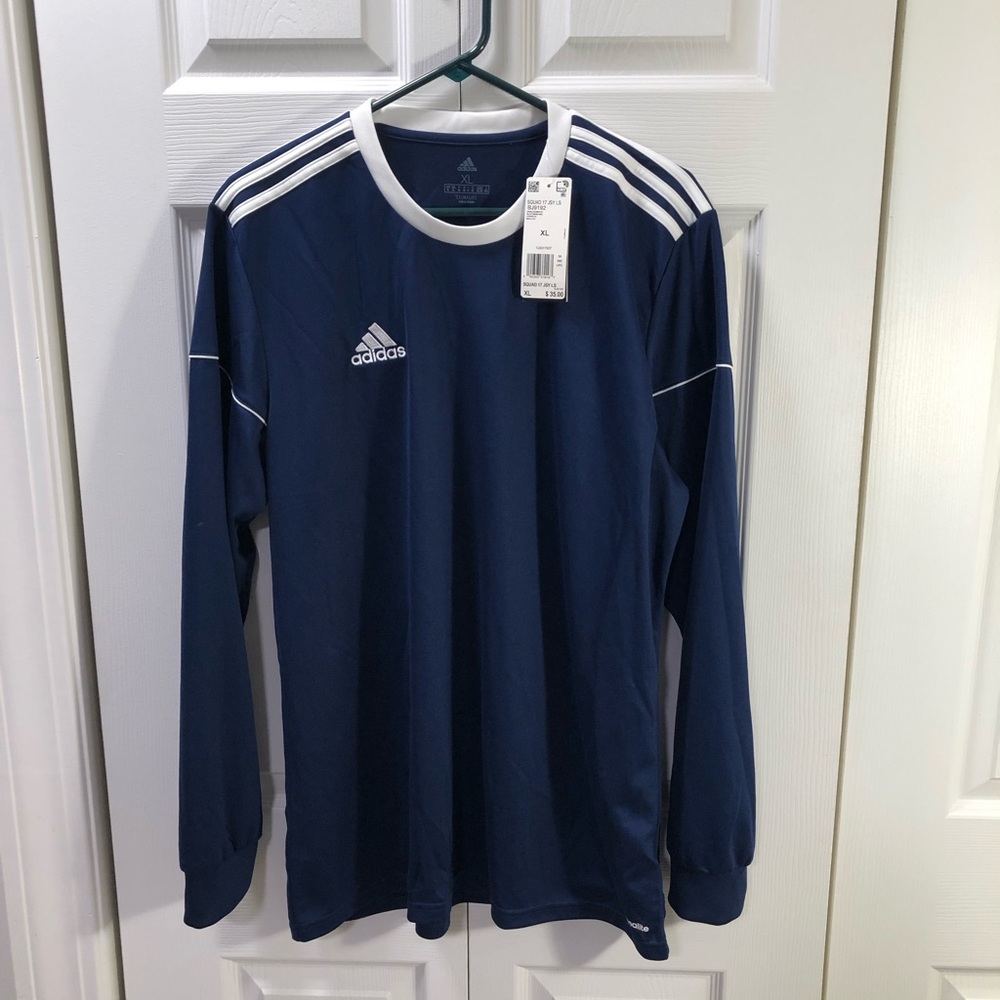 adidas Squadra long sleeve soccer jersey. Size XL, NWT